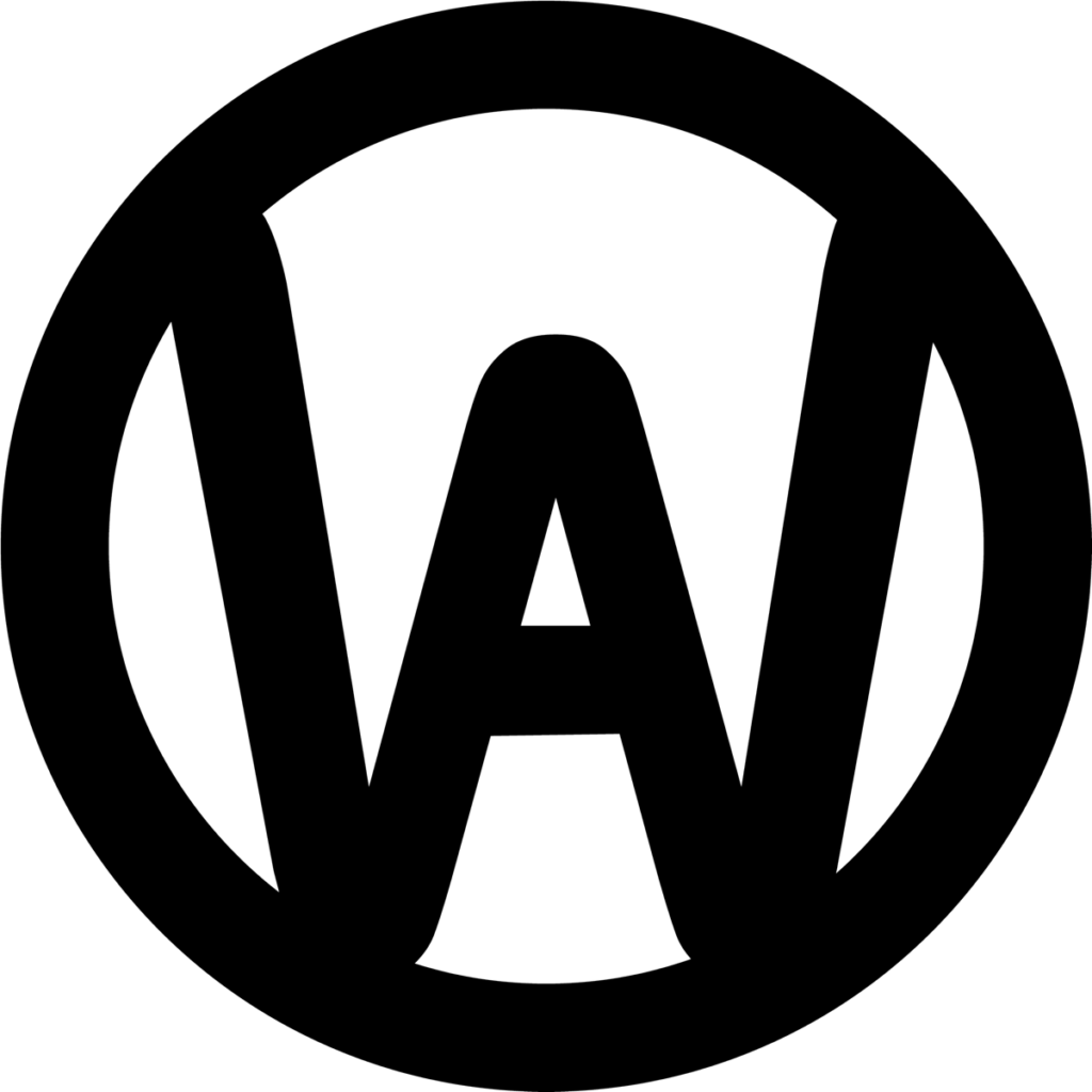 the logo for WA Arena, which is a circle with a capital W and A inside